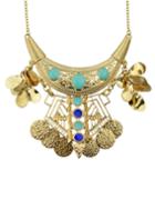 Romwe Gold Plated Enamel Collar Necklace