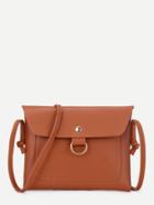 Romwe O Ring Crossbody Bag With Knot Strap