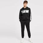 Romwe Guys Drawstring Letter Hoodie & Pants Co-ord