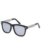 Romwe Silver Lenses Oversized Frame Star Sunglasses