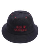 Romwe Black Letter Embroidery Wide Brim Hat