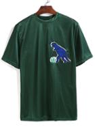 Romwe Dinosaur Patch Loose T-shirt