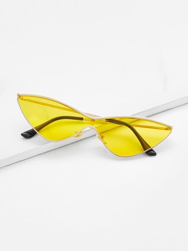 Romwe Metal Extreme Cat Eye Sunglasses