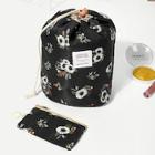 Romwe Flower Print Drawstring Storage Bag With Pouch