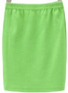 Romwe Elastic Waist Bodycon Green Skirt