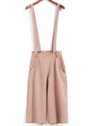 Romwe Strap Bell-bottomed Khaki Jumpsuit