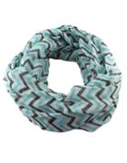 Romwe Latest Design Blue Voile Knitted Stripes Printed Fashionable Scarf