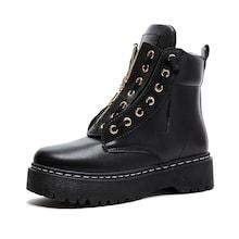Romwe Eyelet Detail Zip Front Boots