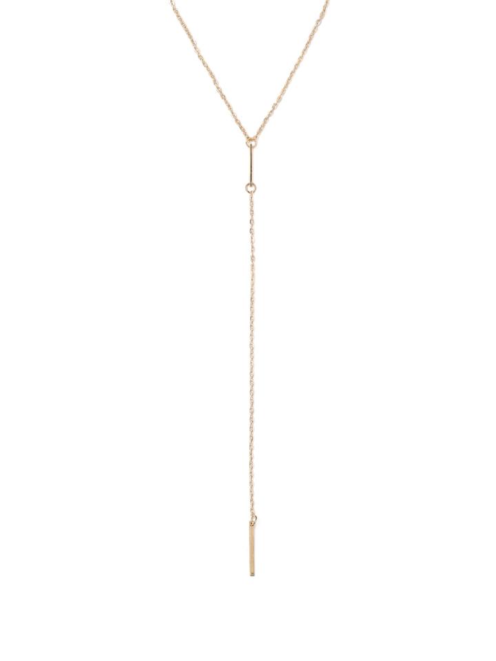 Romwe Gold Geomectric Linear Minimalist Necklace