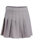 Romwe Pleated Women Grey Skirt