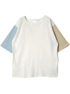 Romwe Color-block Side Split Loose T-shirt