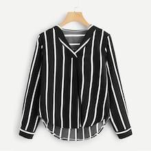 Romwe Plus Slogan Print Tee