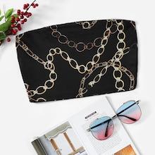 Romwe Chain Print Bandeau