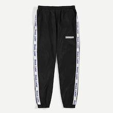 Romwe Guys Lettering Tape Sideseam Carrot Pants