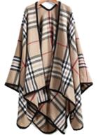 Romwe Plaid Loose Cape Outerwear