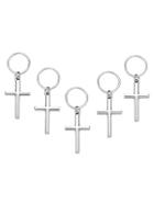Romwe 5pcs Silver Plated Cross Hair Accessories