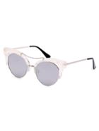 Romwe Grey Vintage Cat Eye Sunglasses