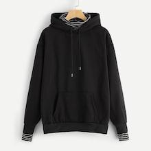 Romwe Drop Shoulder 2 In 1 Hoodie