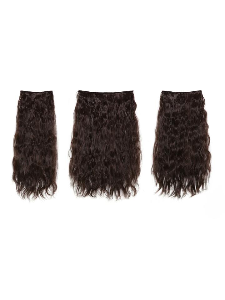 Romwe Black Cherry Clip In Curly Hair Extension 3pcs