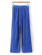 Romwe Royal Blue Micro Cropped Pockets High Waist Pants