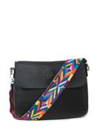Romwe Wide Weave Strap Flap Bag