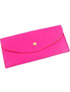 Romwe Rose Red Fashion Envelope Pu Clutch Bag