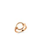 Romwe Gold Plated Circle Hollow Out Ring