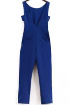 Romwe Back Deep V Side Hollow Jumpsuit