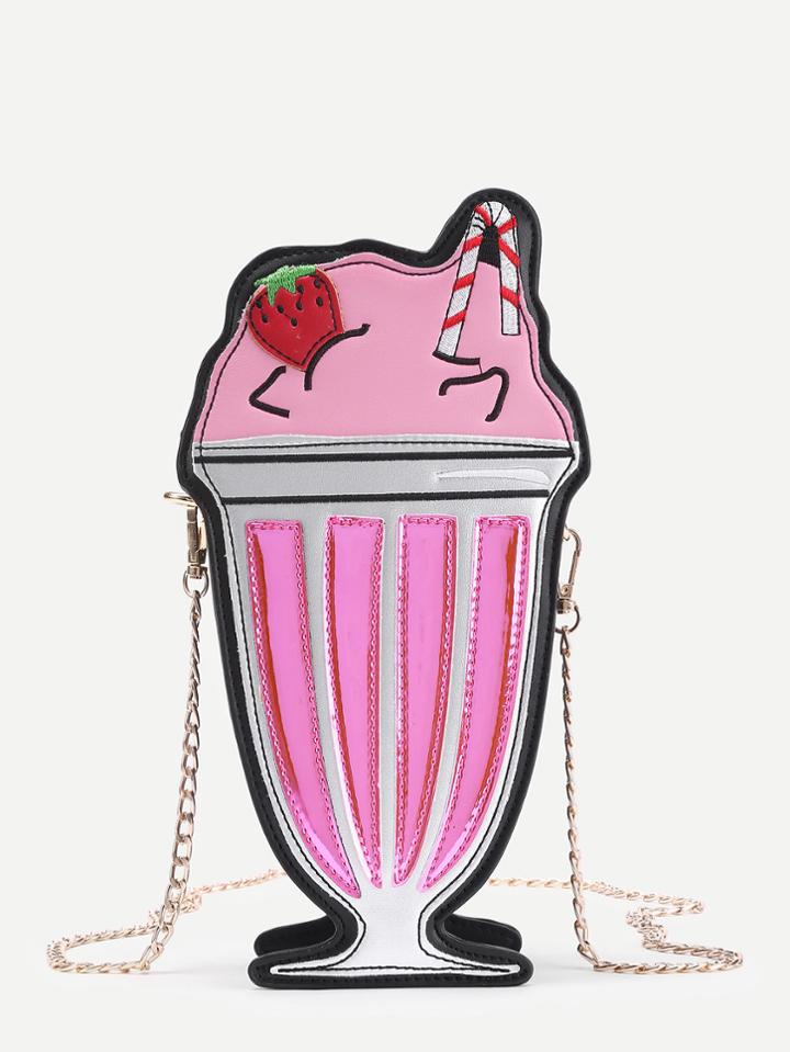 Romwe Drinking Cup Shaped Cute Chain Bag