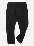 Romwe Men Solid Color Tapered Pants
