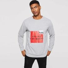 Romwe Men Letter Print Color-block Pullover