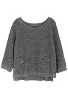 Romwe Silver Thread Hollow Long-sleeved Jumper
