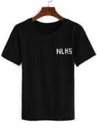 Romwe Slogan Print T-shirt