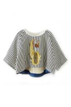 Romwe Striped Two Piece Loose Blouse