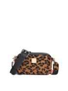 Romwe Leopard Print Pu Shoulder Bag