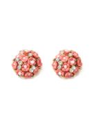 Romwe Flower Group Design Clip On Earrings