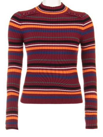 Romwe Wine Red Turtleneck Pullover Sweater