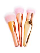Romwe Rose Gold Professional Makeup Brush Set-3pcs
