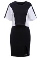 Romwe Color-block Top With Split Bodycon Skirt