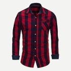 Romwe Men Gingham Collar Shirt