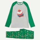 Romwe Guys Raglan Sleeve  Cartoon Print Top & Pants Pj Set