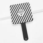 Romwe Striped Makeup Mirror With Handle