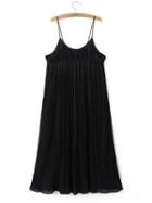 Romwe Black Spaghetti Strap Shift Dress