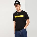 Romwe Guys Letter Print Front Tee