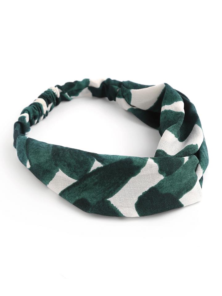Romwe Two Tone Print Hair Band