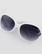 Romwe Purple Lenses White Rim Sunglasses