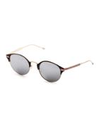 Romwe Round Lens Metal Arms Sunglasses