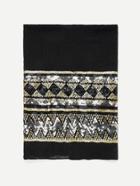 Romwe Geometric Sequin Lightweight Scarf