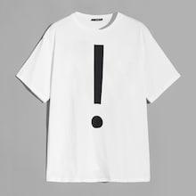 Romwe Guys Exclamation Mark Print Tee