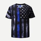 Romwe Men Star And Striped Print Tee